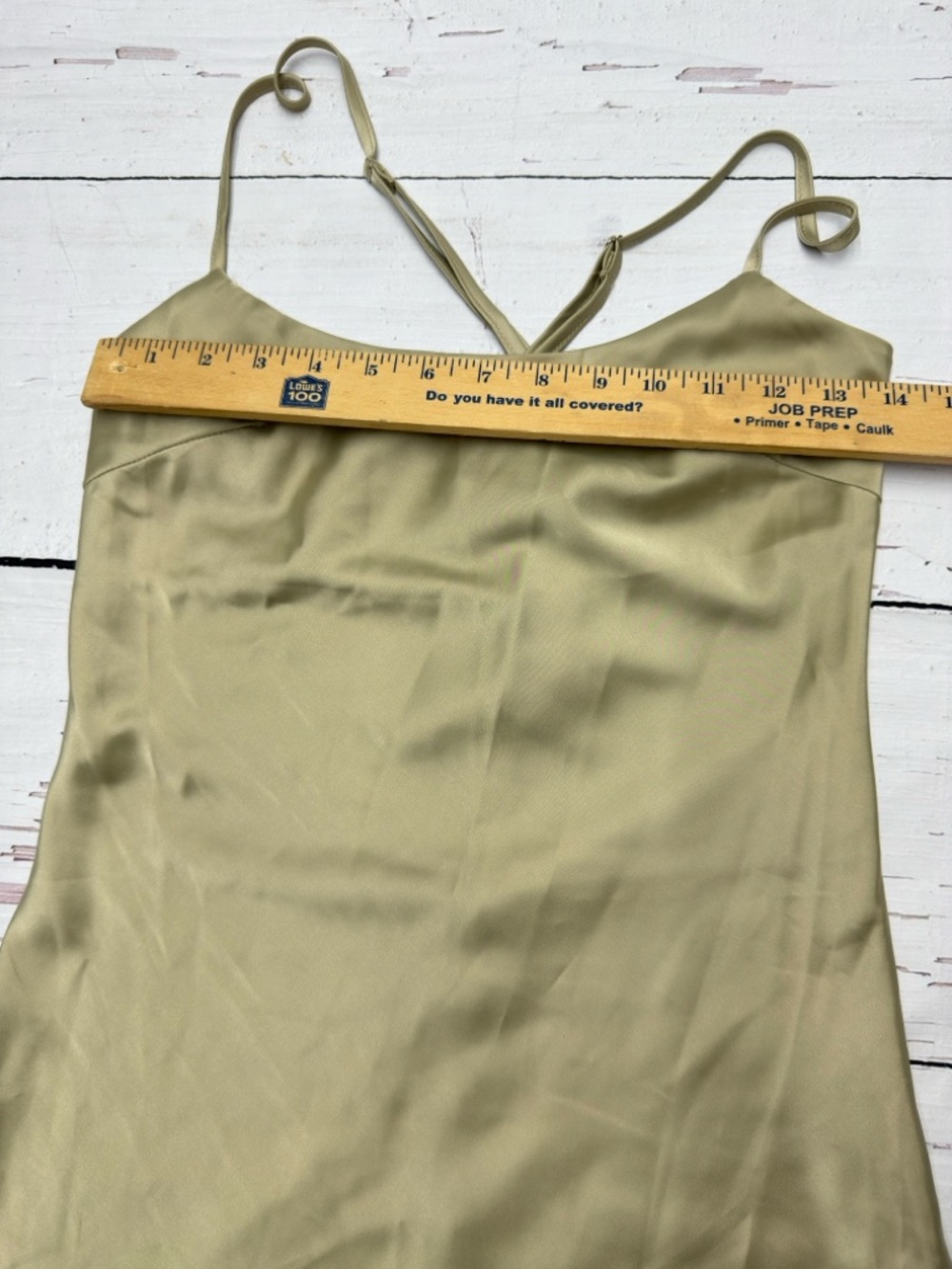Nasty Gal Satin Halter Midi Dress Gold US 6 Y2K Slip - Picture 6 of 8